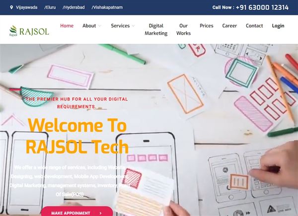 RAJSOL (Software Solutions), Web Designing Development Digital Marketing Android Apps
